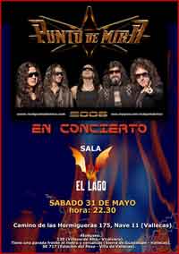 cartel concierto punto de mira - sala el lago 
