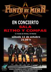 cartel concierto punto de mira - sala Ritmo y Comps 